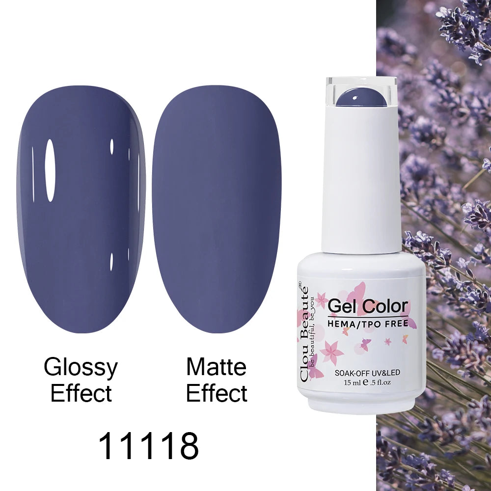 Clou Beaute HEMA TPO FREE Caramel Brown Wine Red Coffee Gel Nail Polish High Pigment Autumn Nail Art Full Coverage UV Varnish