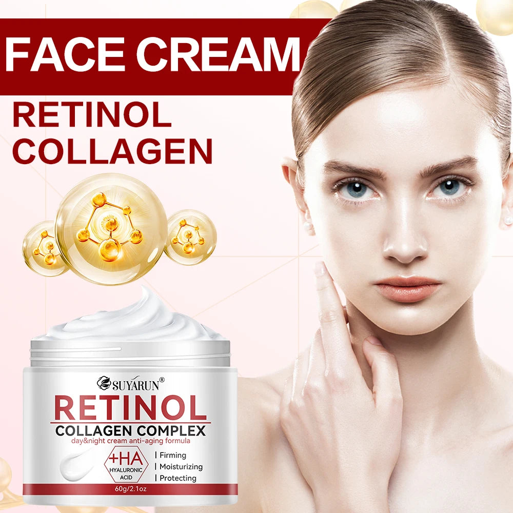 SUYARUN Firming White Cream Rich in Retinol and Hyaluronic Acid That Brightens and Hydrates, Removes Wrinkles and Resists Aging