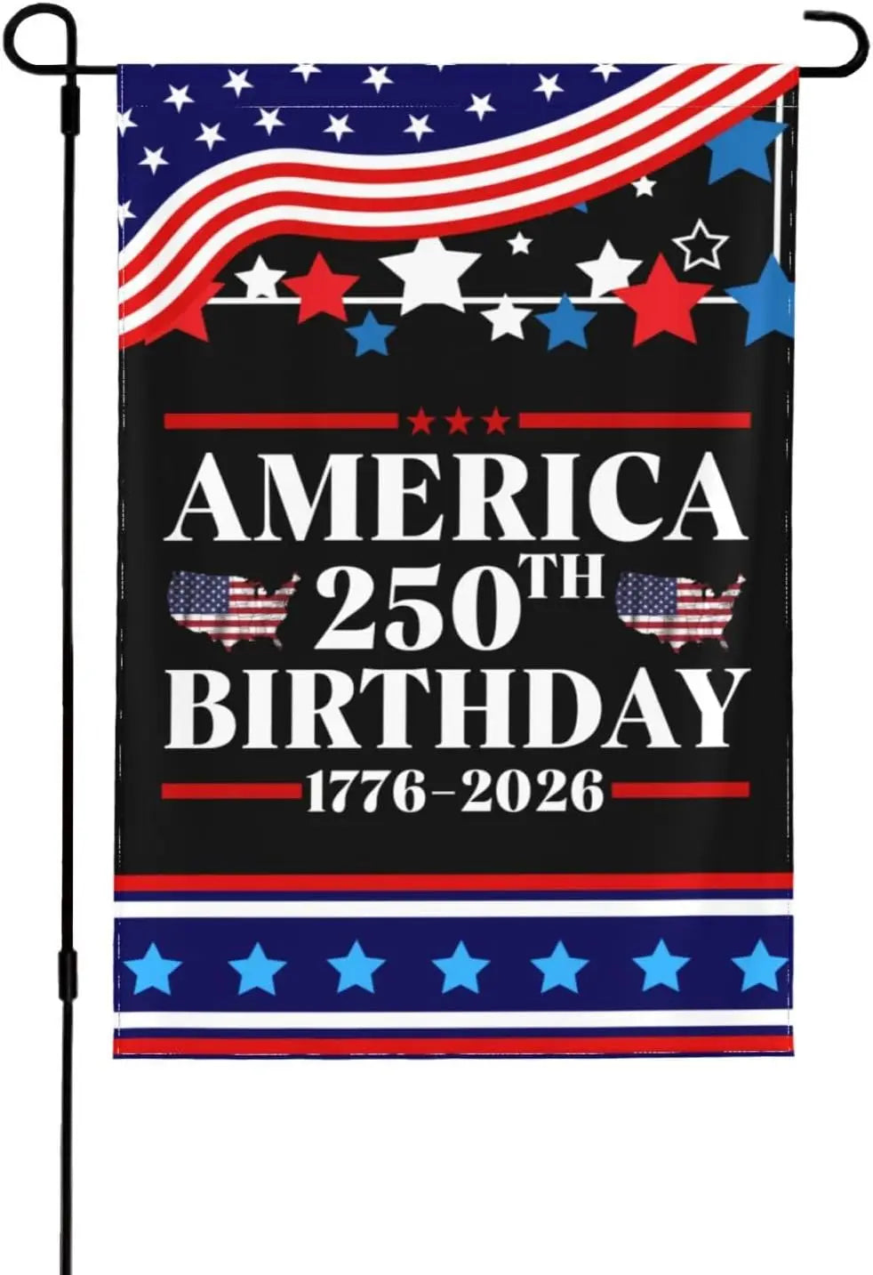 12x18 Double Sided America 250th Birthday Flag 1776 2026 America 250 Years Anniversary Garden Flag 12x18 Holiday Outdoor Dec GGL