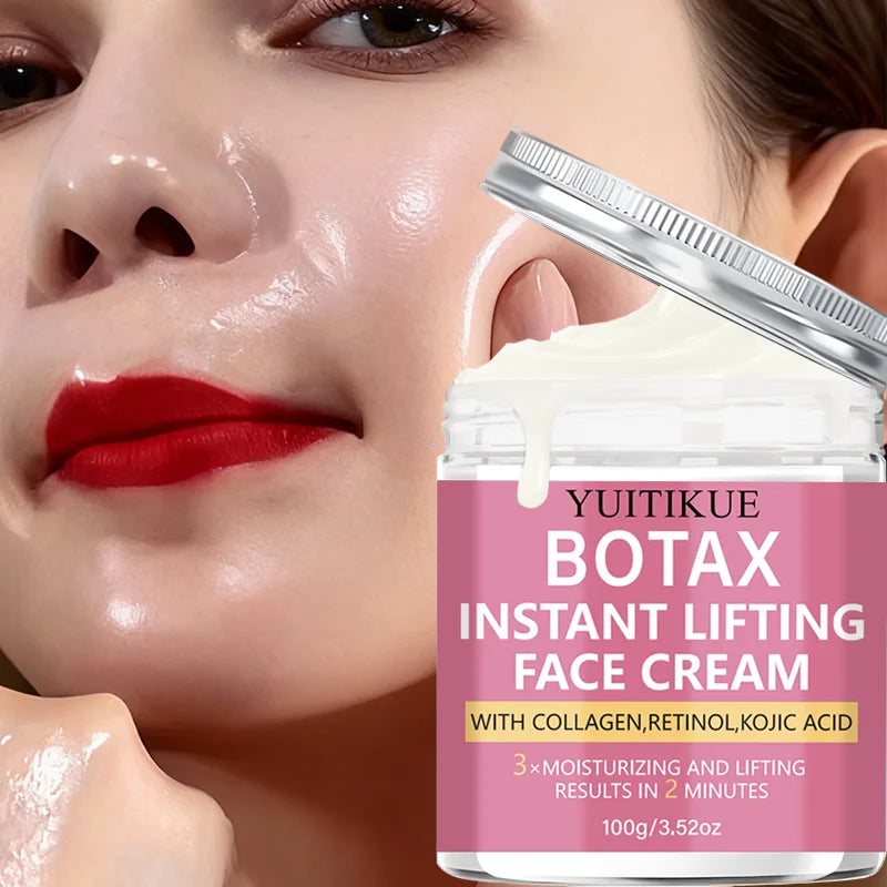 YUITIKUE BOTAX Face Cream Instant Lifting Collagen Retinol Kojic Acid Hydrating Smoothing Texture