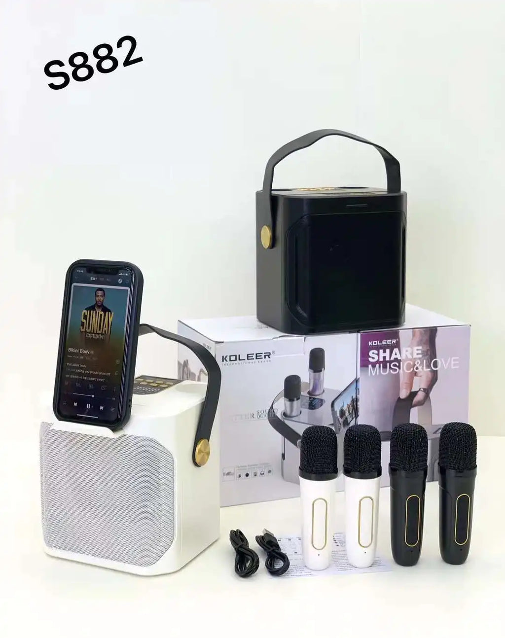 Wireless Subwoofer Portable Powerful Karaoke Bluetooth Speaker With Microphone Sound Box Music Machine High Power Caixa De Som