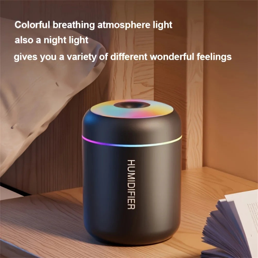 Air Humidifier Aromatic Diffuser Aromatherapy Spray Lamp Suitable for Automotive Household Bedroom Colorful Atmosphere Lights