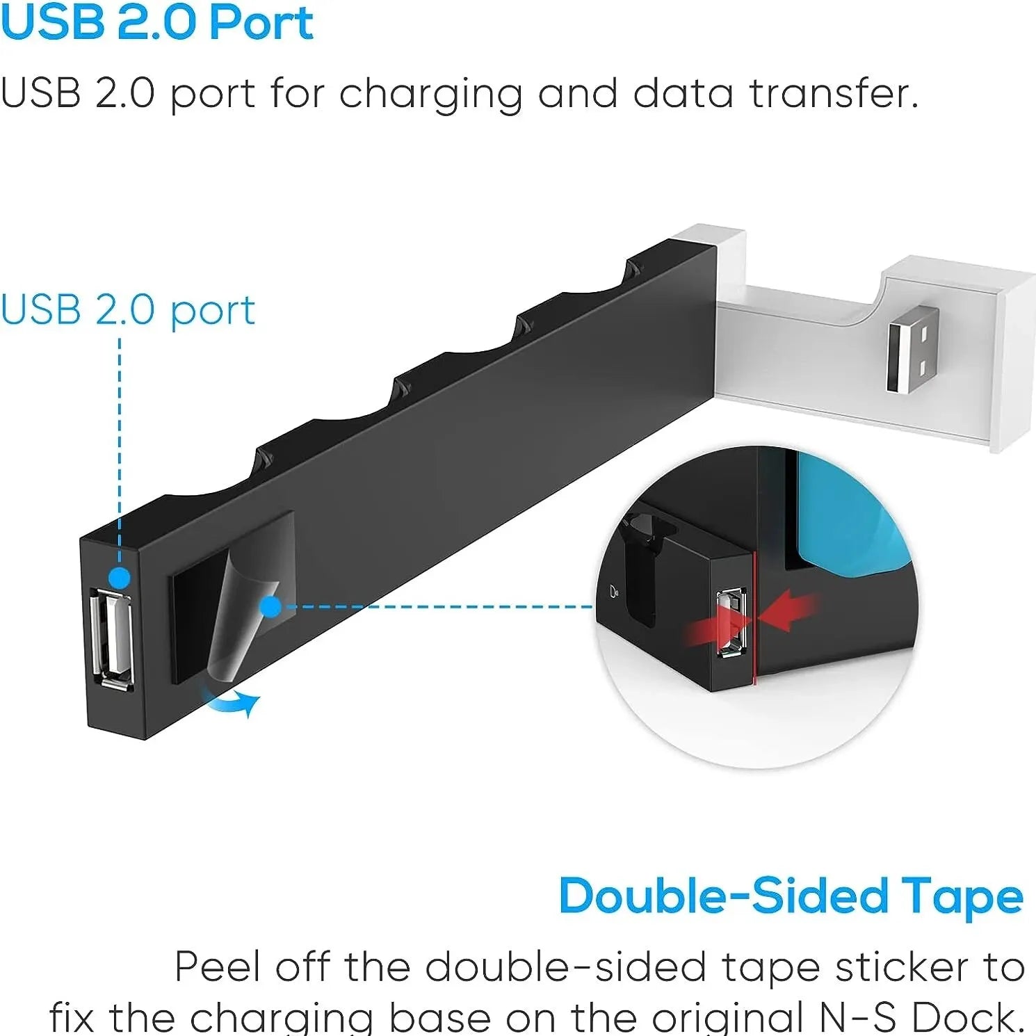 IPEGA PG-9186 Joycon Charging Dock Station for Switch&OLED - Charges Up To 4 Controllers, Compatible with Switch and OLED Model