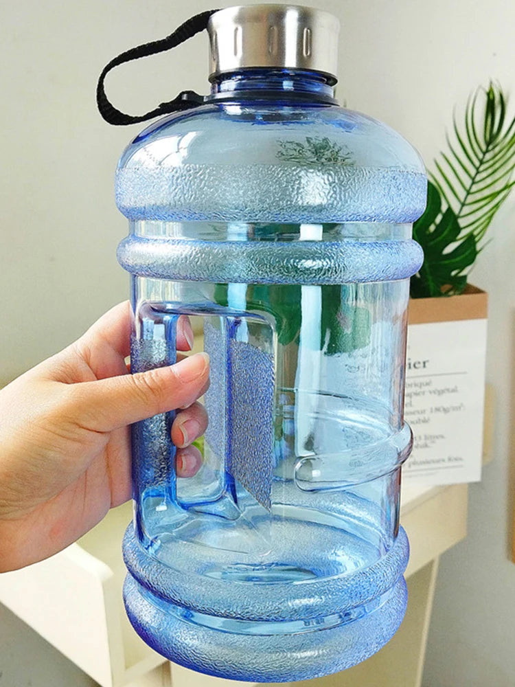2.2L Gym Water Bottle Large Capacity Sports Water Jug Portable Running Hydration Bottle Multifunction for Camping Hiking