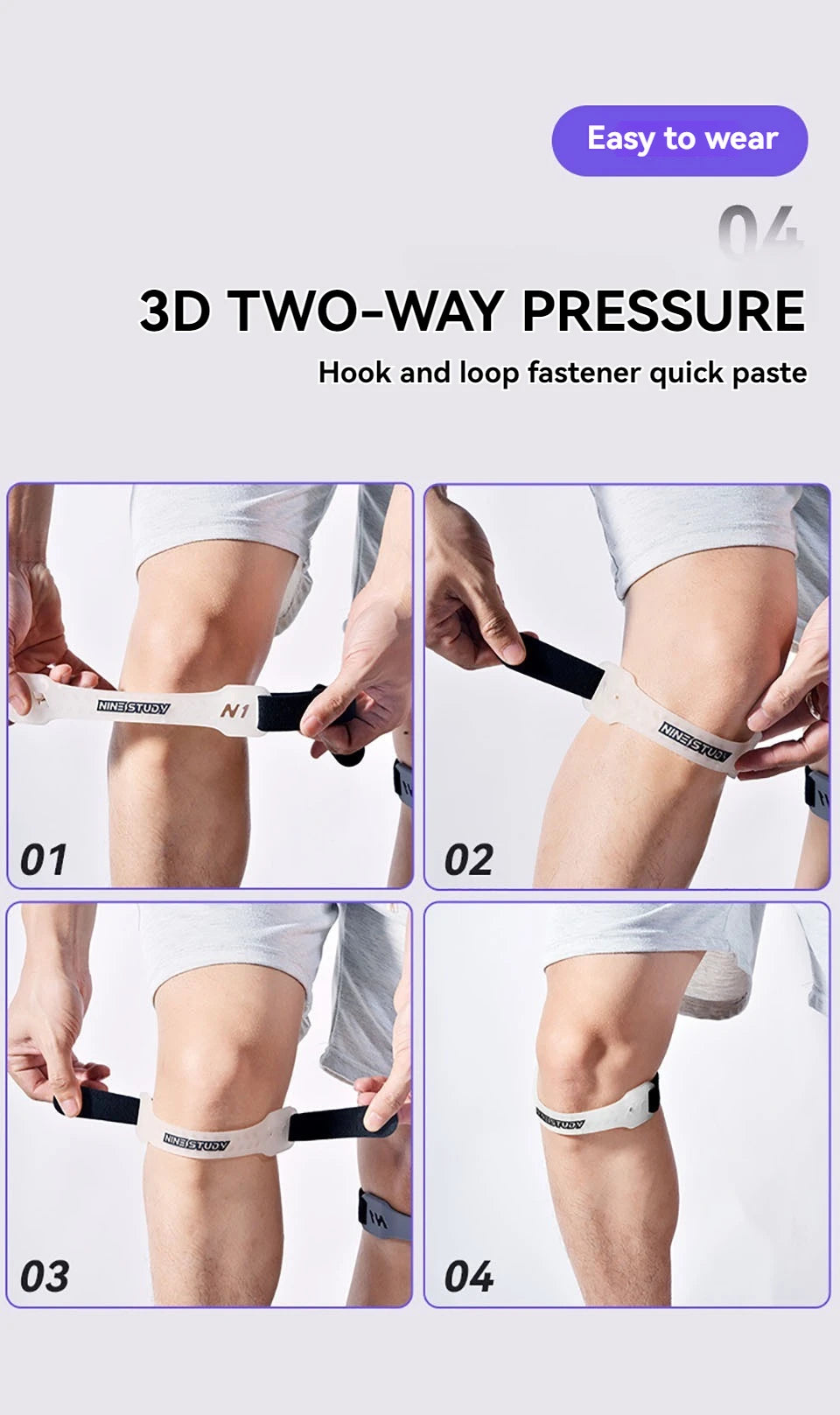 GOBYGO 1Pcs Sports Knee Pads Patella Strap Fitness Supports Protecting Knee Patella Support Cushion Pressure Basketball Running