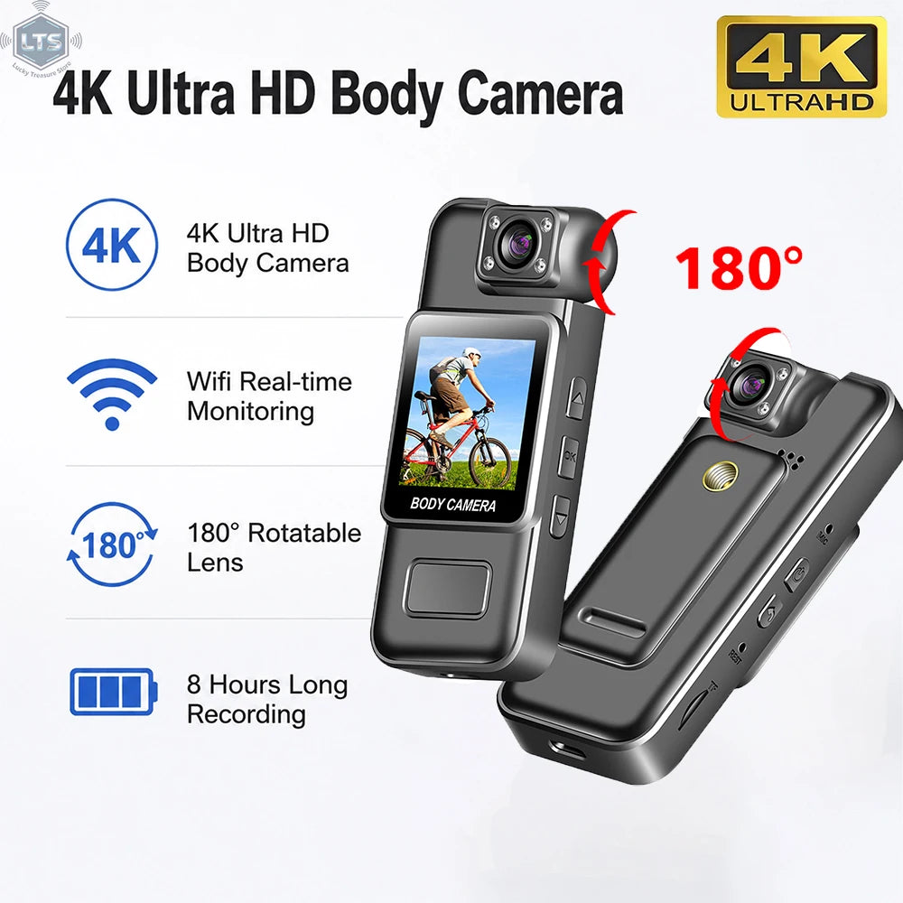 Digital Camera Wifi Ultra HD 4K Wifi Portable Video Recorder Police Infrared Night Vision Sports Camera DV Riding Camcord