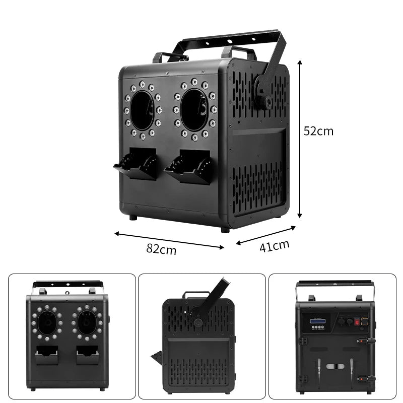 2026 Smoke Bubble Machine LED Fast Smoke Large Continuous Bubbles Fog Bubble Maker For Wedding Party Bar Nightclub Outdoor Event
