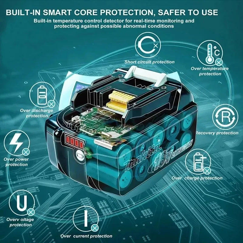 100% Origina Makita 18V 5ah 6ah 9ah Powerful tool battery+charger, For makita batter lithium rechargeable impact drill household