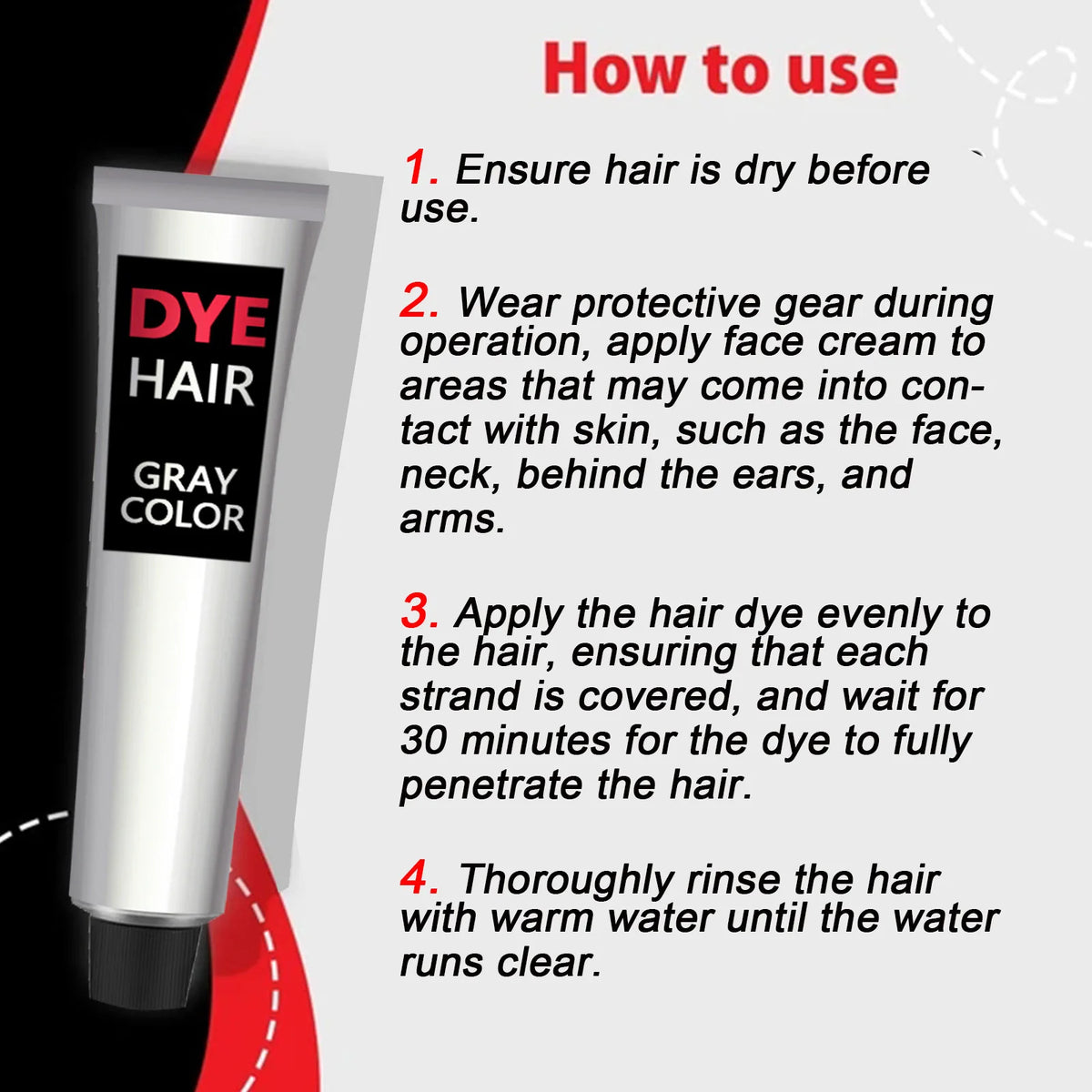 EELHOE Hair Dye Cream Smooth Silky Long Lasting Vibrant Color Nourishing Fashion Gentle Formula Protect Hair Coloring Cream 100g