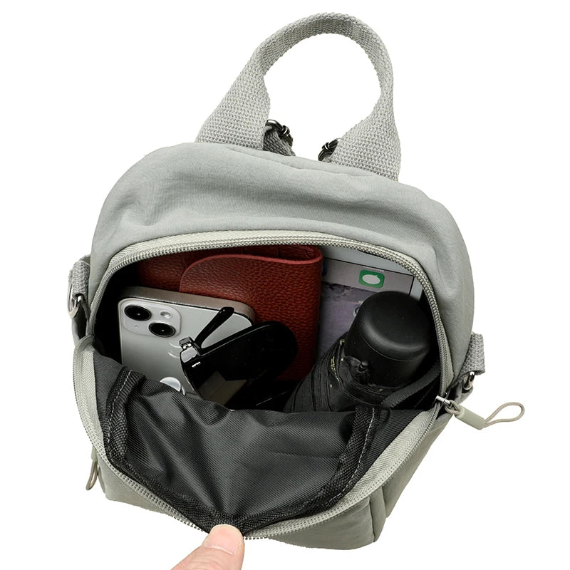 New Women Casual Travel Lightweight Small Backpack With Large Capacity Waterproof Cloth Shoulder Bag and High-end Feel for Girls