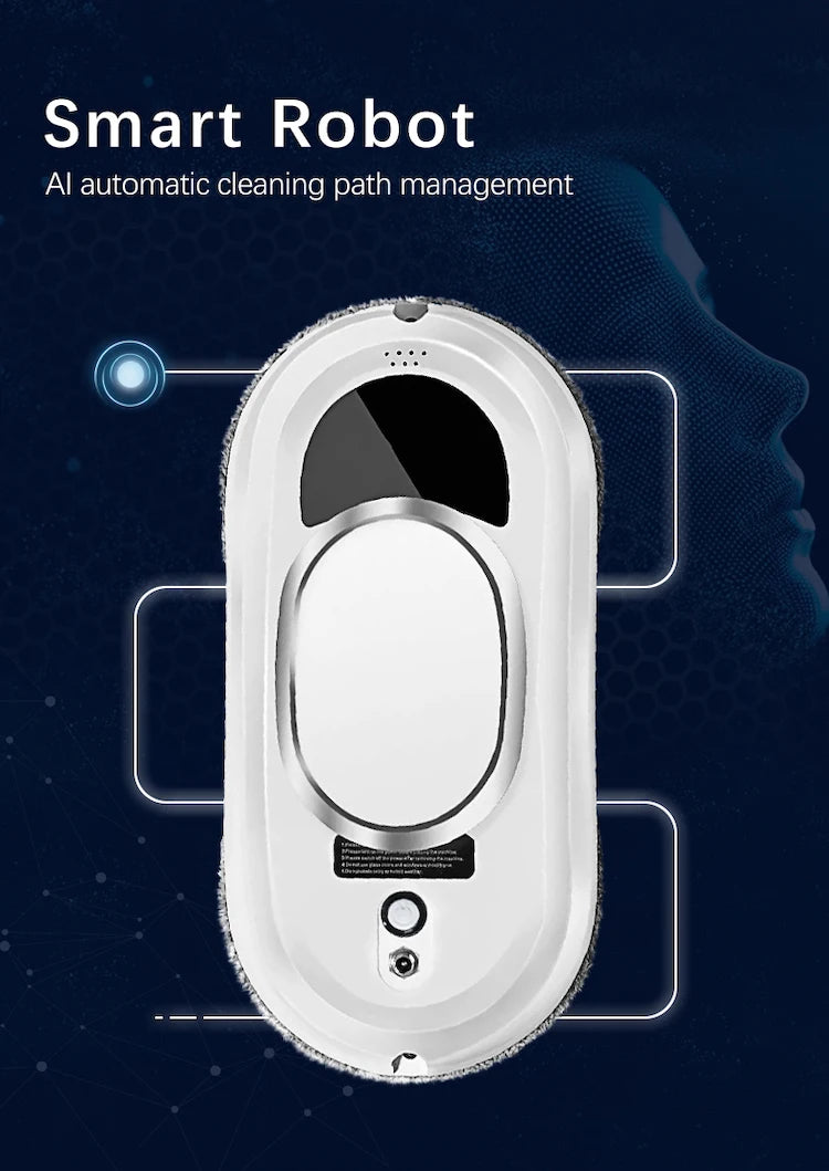 Window Cleaner Robot Cordless with Remote Control  Automatic Smart Glass Cleaning Machine