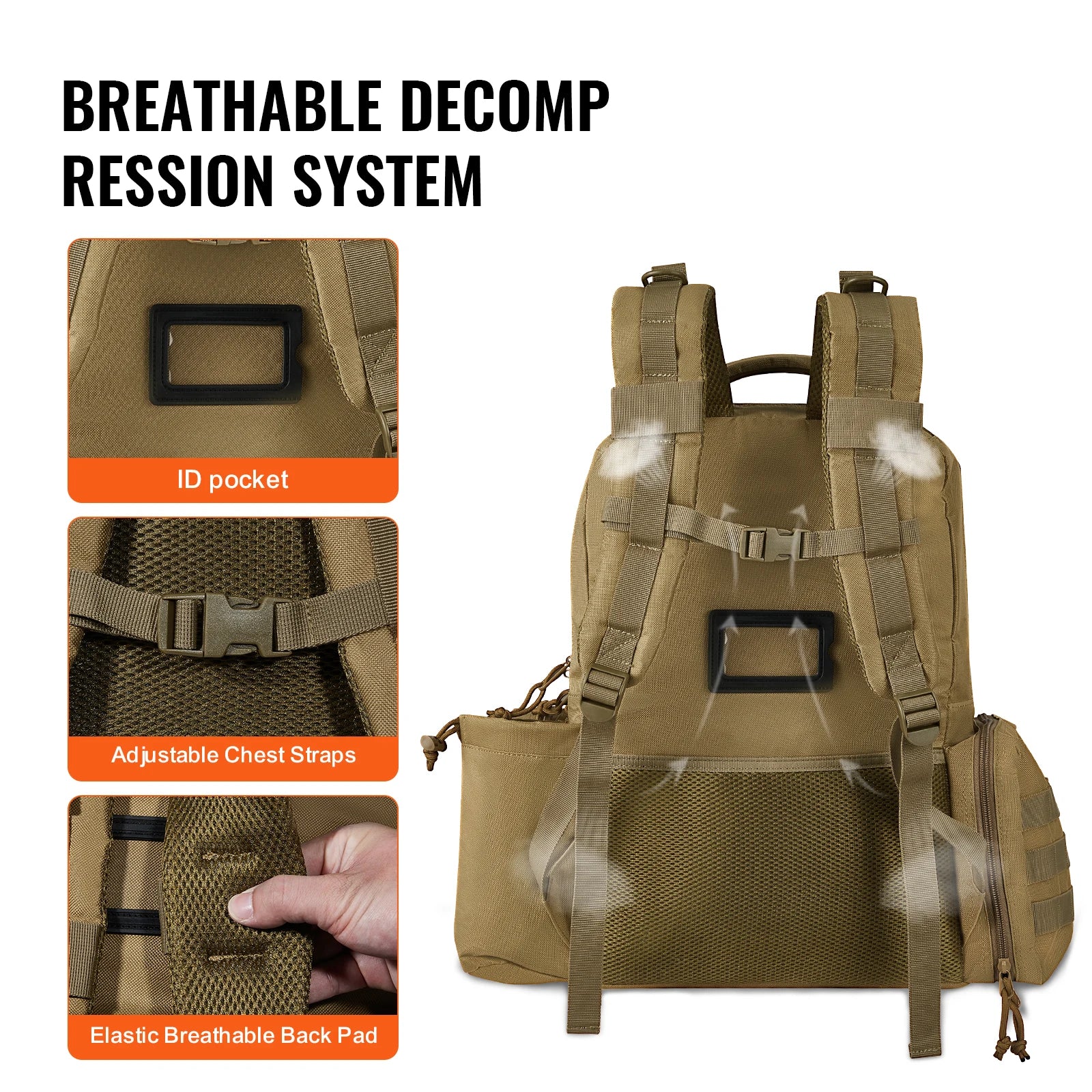 SucceBuy Tactical Range Backpack 2/6 Pistols Gun Backpack with Independent Pistol Bags and Magazines Pistol Backpack for Outdoor