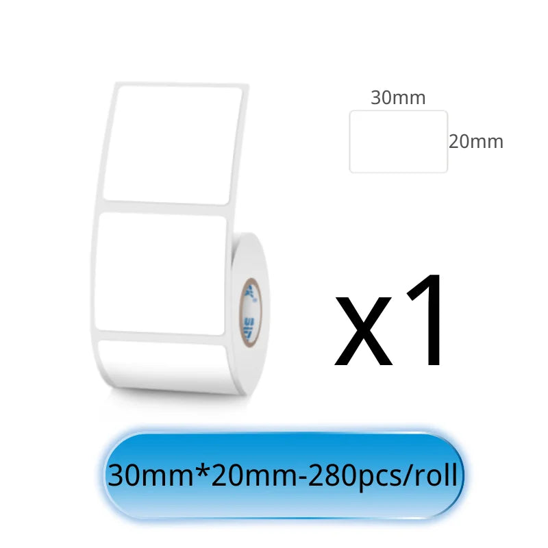 SINMARK White Sticker 3/6/10 Rolls Waterproof Paper Adhesive Label Anti-Oil Use for SK58/SK20/SK35 Mini Thermal Printer Tape