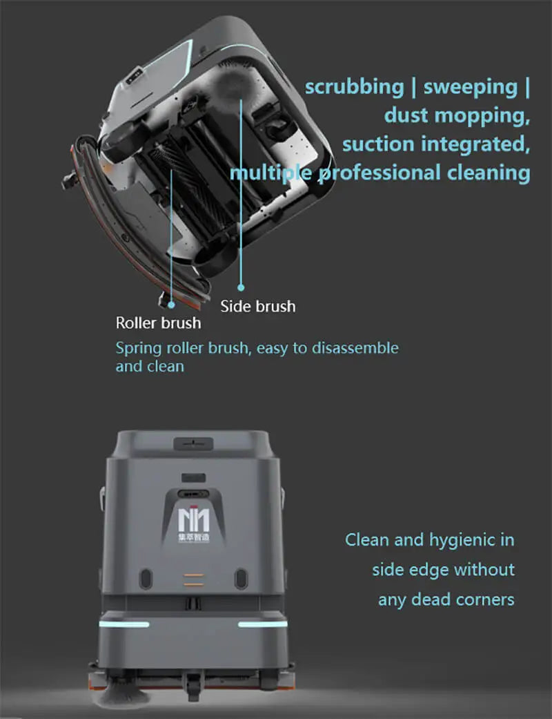 IIMT 4 in 1 Intelligent Industrial Self Cleaning Floor  Sweeper for Workshop Automatic Cleaner Sweeping Mopping
