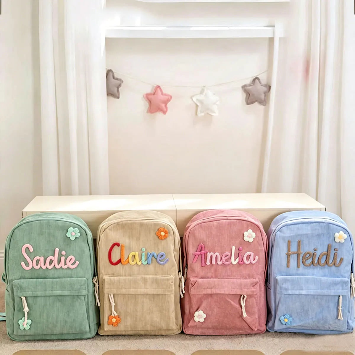 1pc Personalized Corduroy Backpack, Strawberry/Checkered Pattern, Simple and Spacious, Perfect Back-to-School Gift