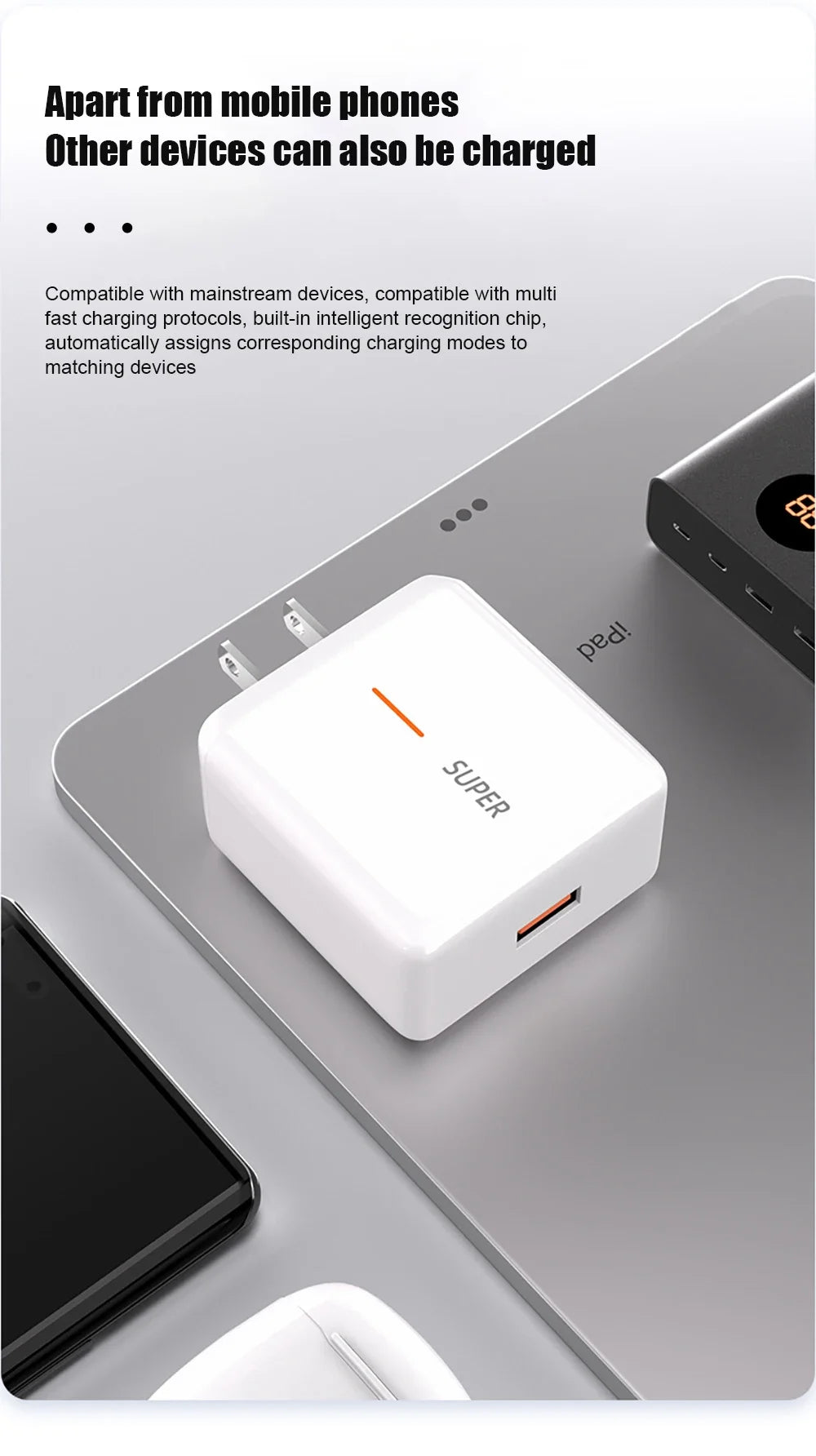 PD 65W Super VOOC2.0 USB Fast Charger For OPPO Reno 11 10 12 Pro Find X8 X7 X6 Ace3 EU US Quick Charge Adapter Phone Accessories