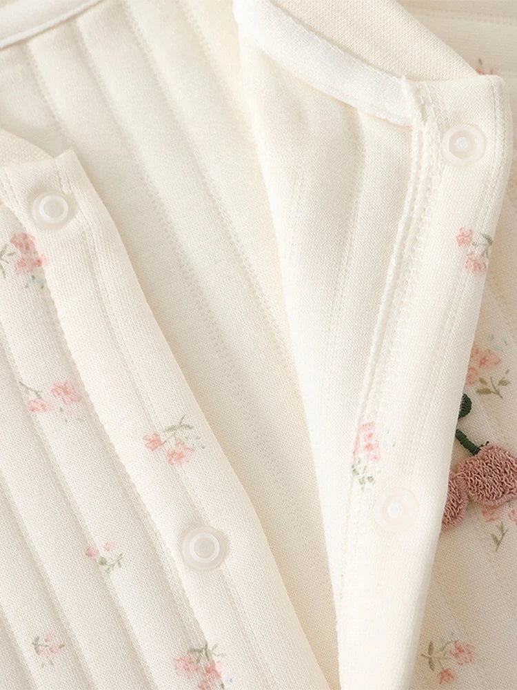 AYNIGIELL Autumn and Winter Newborn Jumpsuit, High-quality Pure Cotton Baby Girl Clothing 0-18 Month Baby Boy Outdoor Wear