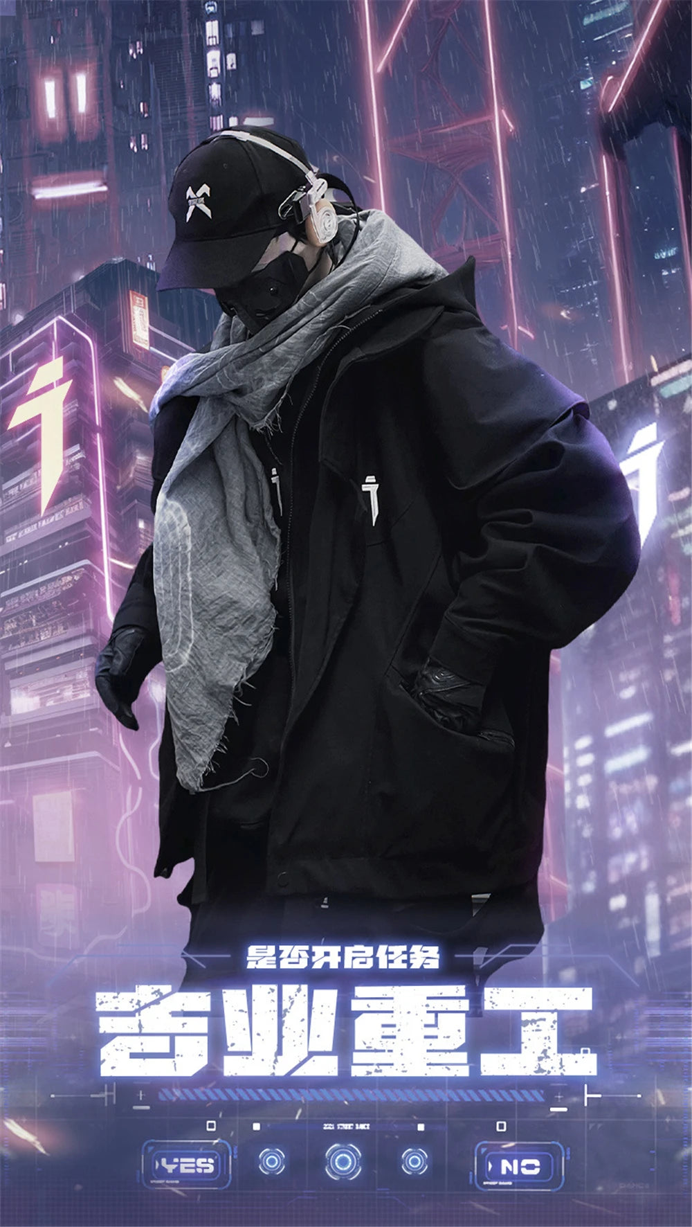 11 BYBB'S DARK Men Functional Cargo Jacket Techwear Winter Fake two-piece Tactical Windbreaker Coats Loose Jackets Streetwear