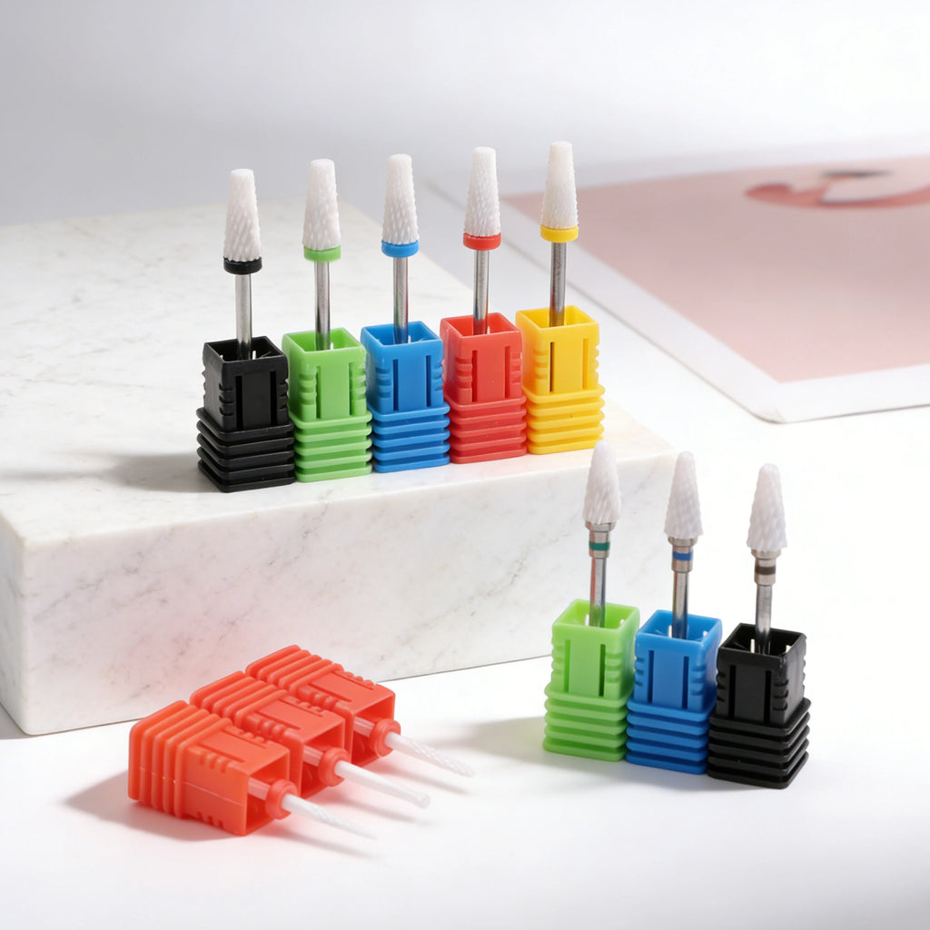 Nail Drill Burr Bits Ceramic Milling Cutter Manicure Nail Drill Bits Electric Nail Mills Cutter for Manicure Machine