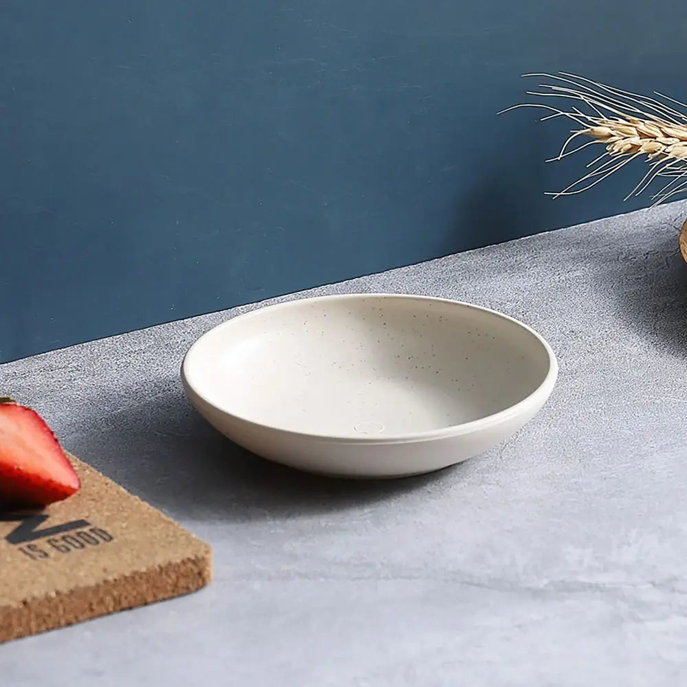 Durable Wheat Straw Seasoning Dish Kitchen Utensils Tableware Snack Plate Leaf Round Shape Tableware Bowl Barbecue