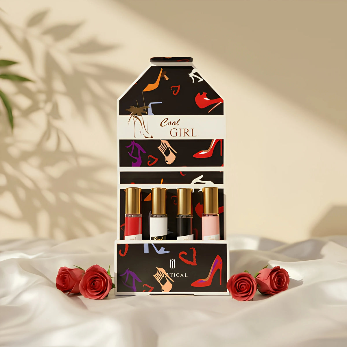 MYSTICAL Urban Muse 4pcs Women's Perfume Variety Gift Set, Long Lasting EDP Fragrance Selection for Office Wear, Date Night & Parties, Sensual Rose, Rich Gourmand & Fresh Pear, 0.68oz X 4 Portable Sprays, Luxury Beauty Fragra