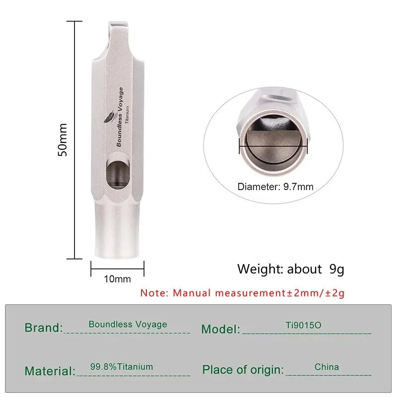 Boundless Voyage Titanium Whistle Emergency Survival Whistles with Lanyard Loud Coaches Training Sports Keychain Whistle