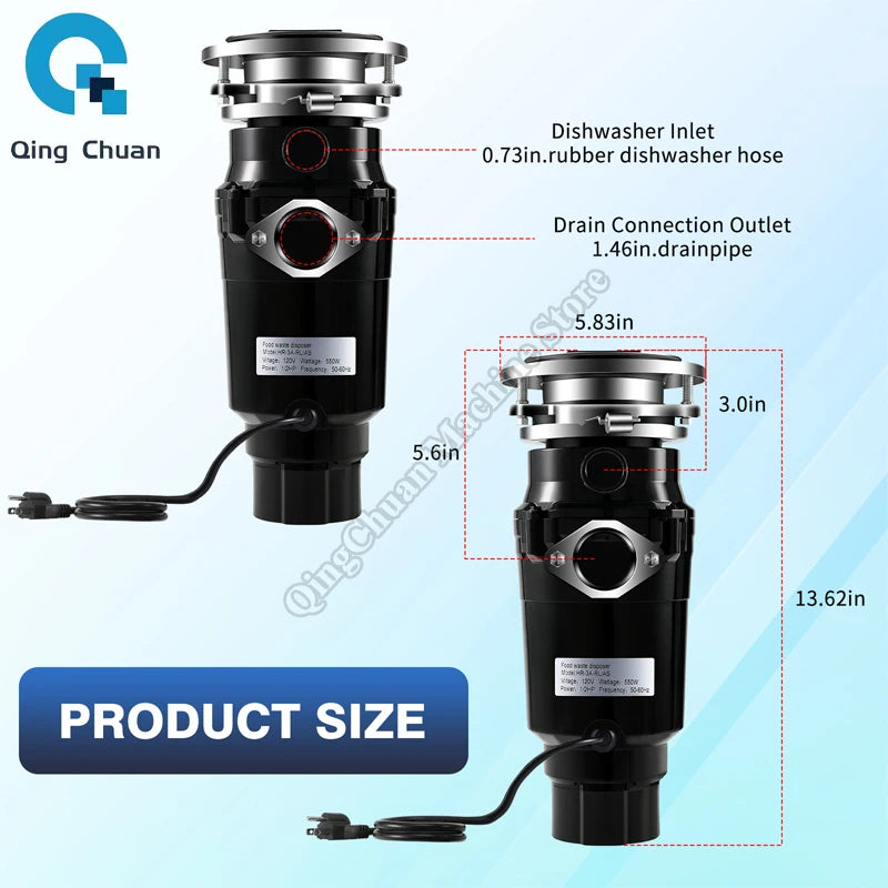Food Waste Disposer Commercial Seven Stage Grinding Intelligent Kitchen Waste Disposer Grinding Household Waste disposer