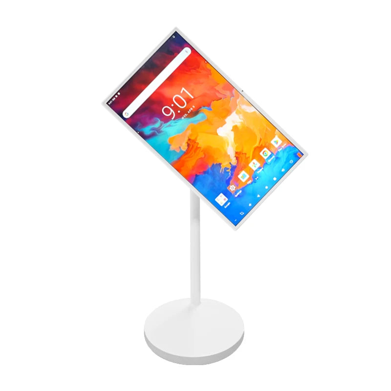 32 Inch Rollable Floor Standing Smart TV Touch Screen Live Streaming Display Built In Projector For Broadcast Content Creation