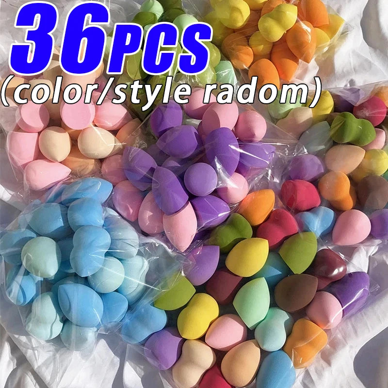 Colorful Mini Makeup Sponge Cosmetic Puff for Blending Foundation Powder Dry Wet Use Concealer Face Puffs Makeup Eggs Gourd Tool