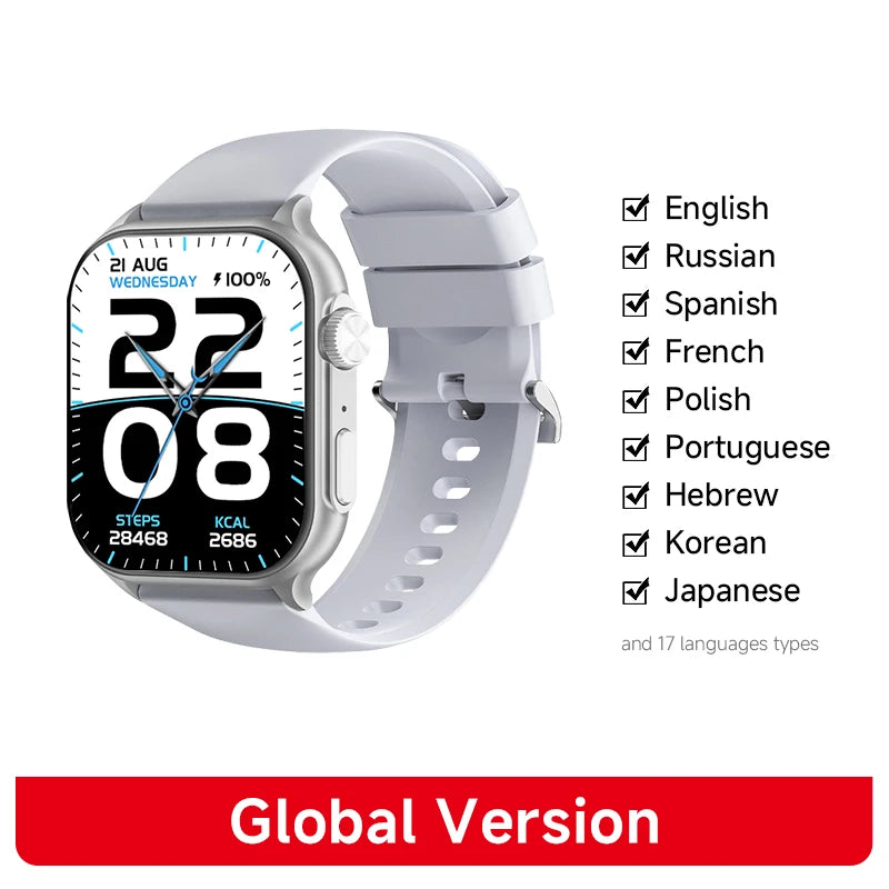 Original LENOVO Smart Watch 1.96'' HD AMOLDE IP68 Waterproof Fitness Tracker Bluetooth 5.4 Phone Calls Smartwatch for Men Women