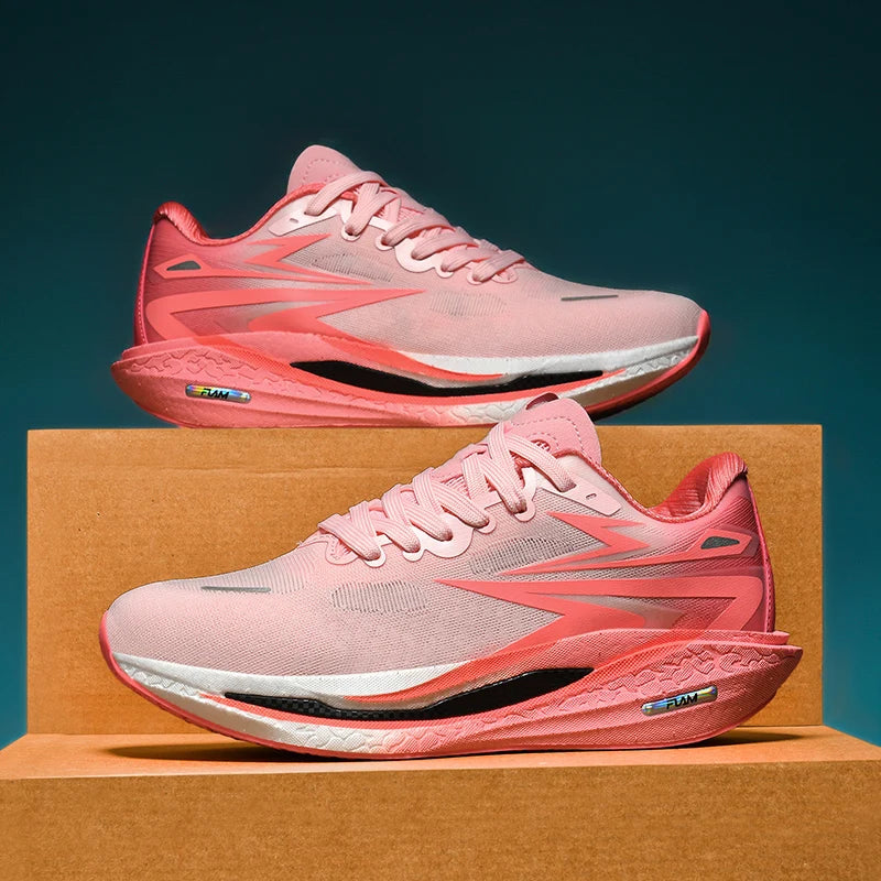 New Running Shoes Men Casual Carbon Board Marathon Sports Breathable Lightweight Women's Comfortable Athletic Antiskid Sneakers