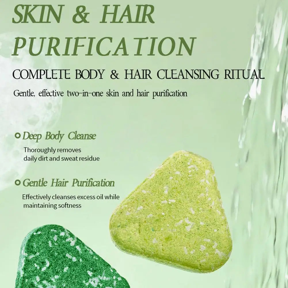Usman Grass & Platycladus Herbal Shampoo Soap Natural Hair Treat Strengthens Roots Controls Oil Cleanses Scalp Hair Care