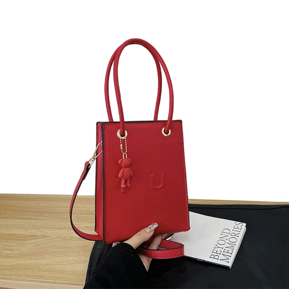 2026 Small Square Bag Women New Handbag Fashion Shoulder Casual Crossbody Solid Color Mobile Phone Bag
