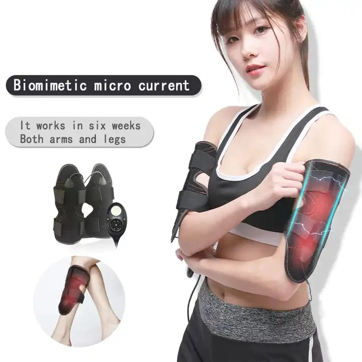 Electric Muscle Stimulator ABS Toning Belt,Gym Sports Weight Loss Body Shaper Vibrator Arm Belly Waist Massager EMS Arm Traine