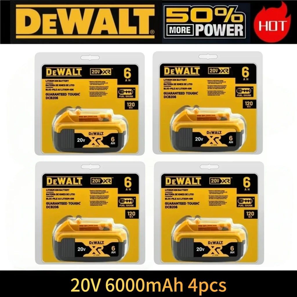 Original DeWalt 6.0Ah/5.0Ah 20V Battery Replaceable DCB184 DCB200 DCF892 DCF845 DCF850 DCF911 DCD800 DCD805 Tools Battery