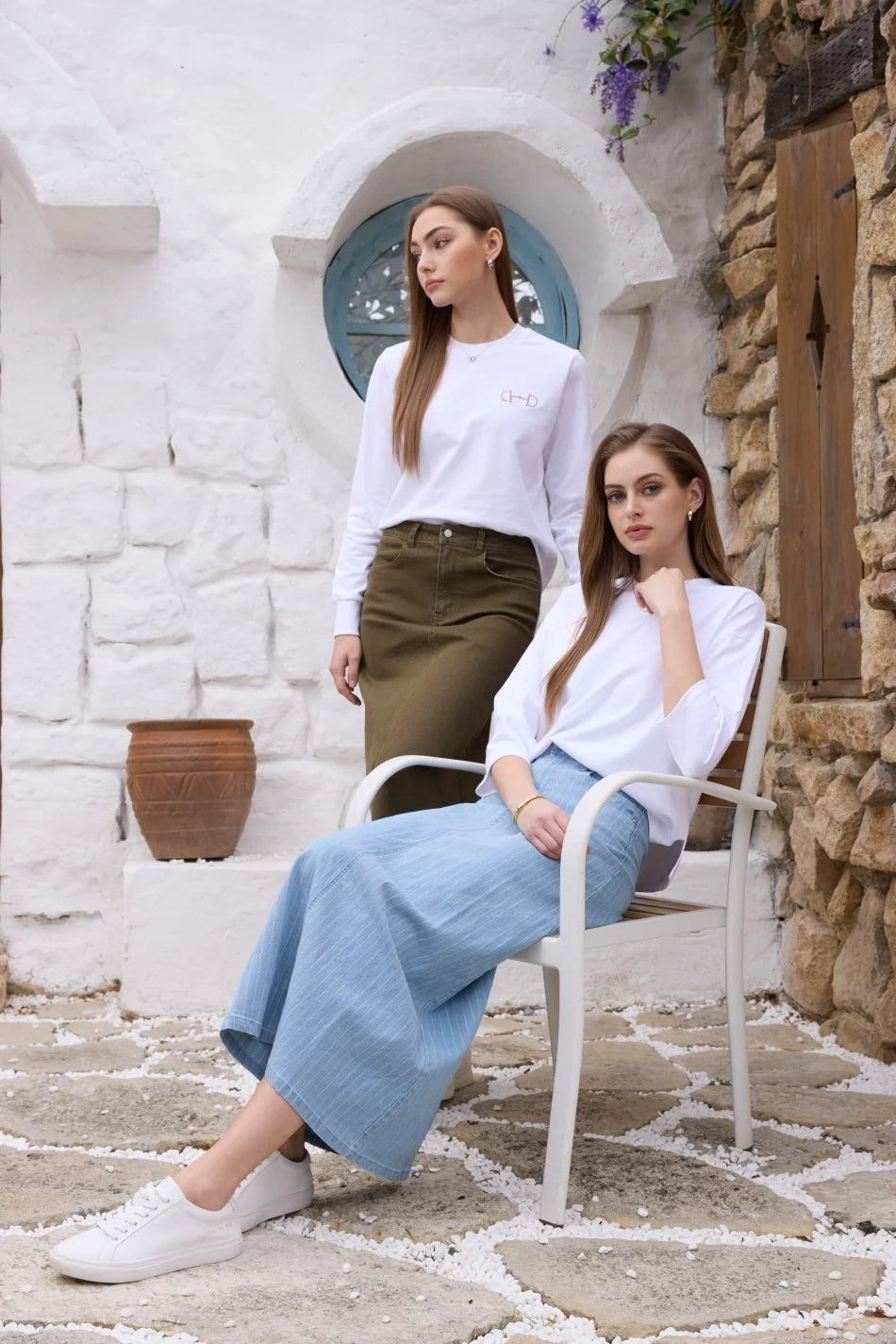 AS  SS26 pinstripe denim skirt fashion woman clothes lady wear