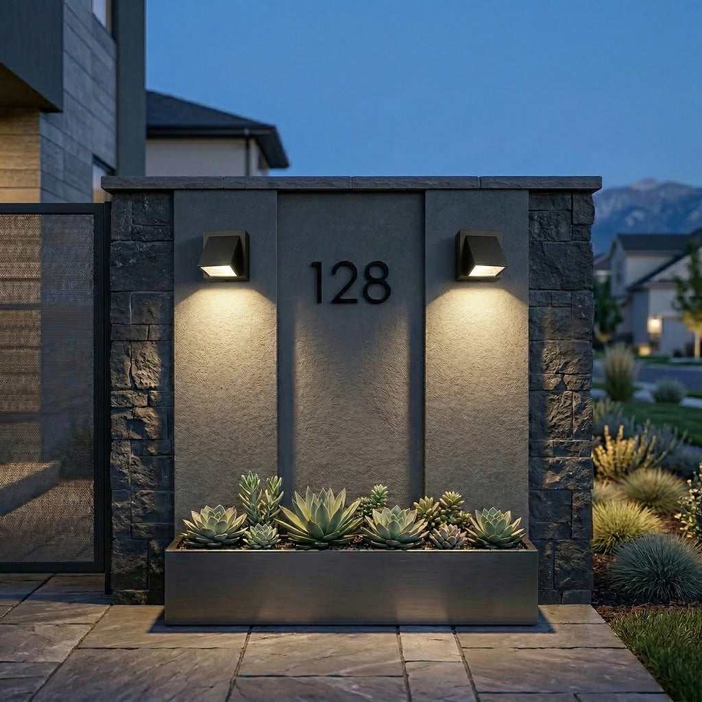 Outdoor LED Wall Light Waterproof IP65 Plastic Wall Sconce AC110V 220V Balcony Garden Porch Decorative Lighting Fixture for Home