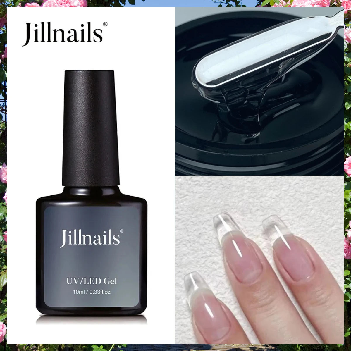 Jillnails Liquid Builder Nail Gel TPO Hema Free for Nail Extension Pink Brown Nude Milky White 50g/100g Nails UV Gel