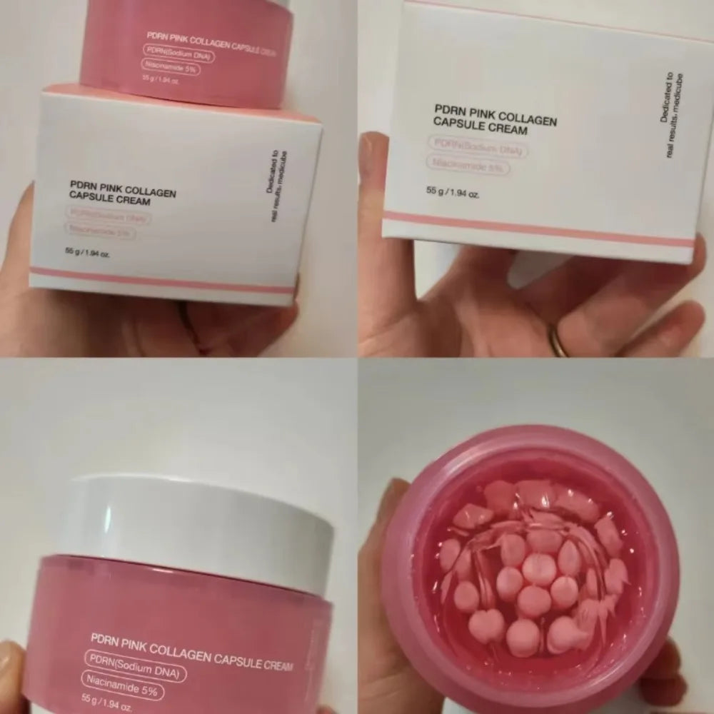 Korean Skincare 55g PDRN Pink Collagen Capsule Cream 5% Niacinamide Hydrolyzed Collagen Hydrating Glow Elasticity Care