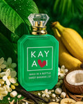 Women Tropical Fruity Eau De Parfum, Sweet Banana Coconut Scent, Long Lasting Vacation Vibe Perfume for Holiday Gift