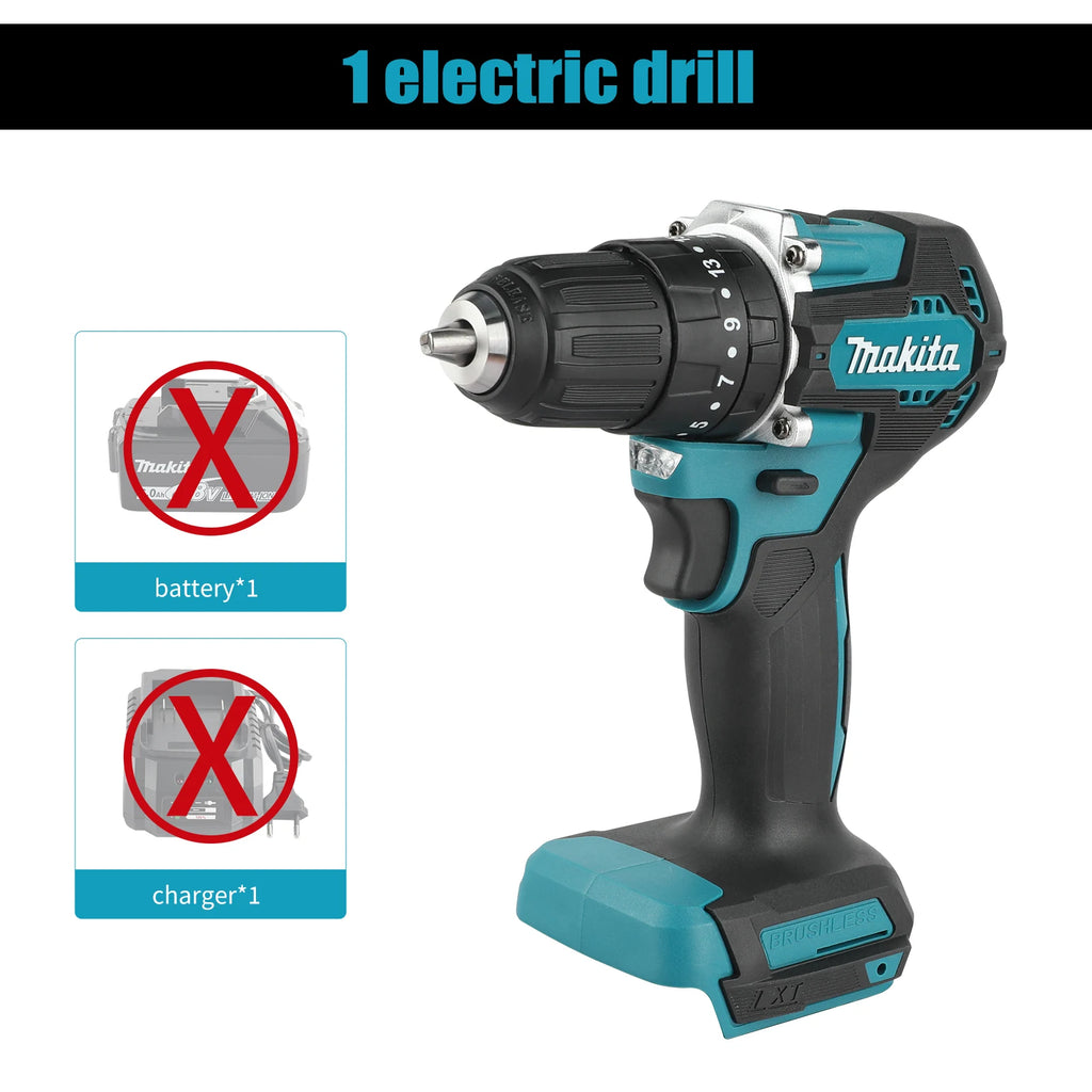 Makita DDF487 Brushless Cordless Drill 18V Battery 0-500/1700RPM Dual Speed for DIY and Professional Drilling tasks tools