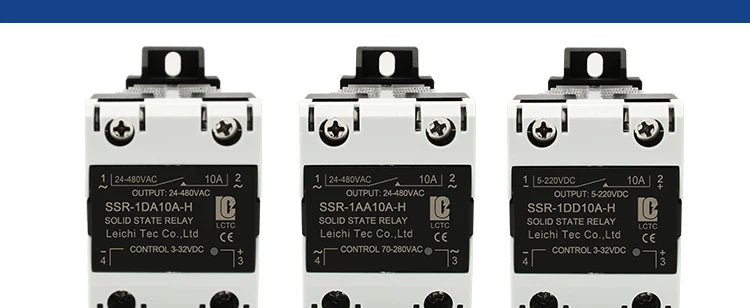 SSR Solid State Relay 24-480VAC Heat Sink Single Phase DIN Rail Mounted 10A 25A 40A 60A 80A 100A 120A DA AA DD Zero Crossing