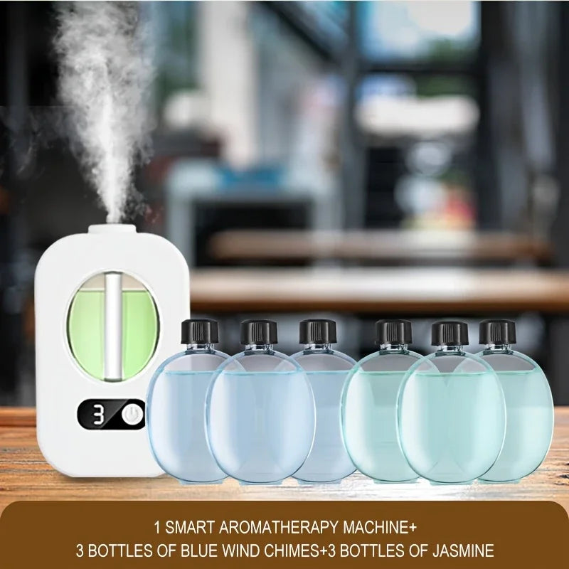 Rechargeable Timer-Controlled Aromatherapy Diffuser Multi-Fragrance Essential Oil Combo Air Freshener Odour Eliminator
