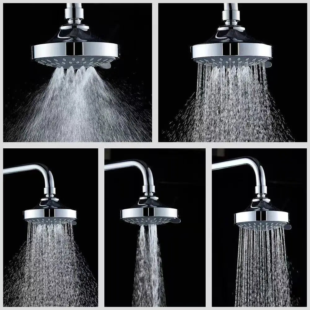 5 Modes High Pressure Shower Head 4Inch Sprayer Adjustable Rainfall Shower Head Sprayer Bathroom Fixture Faucet Replacement Part