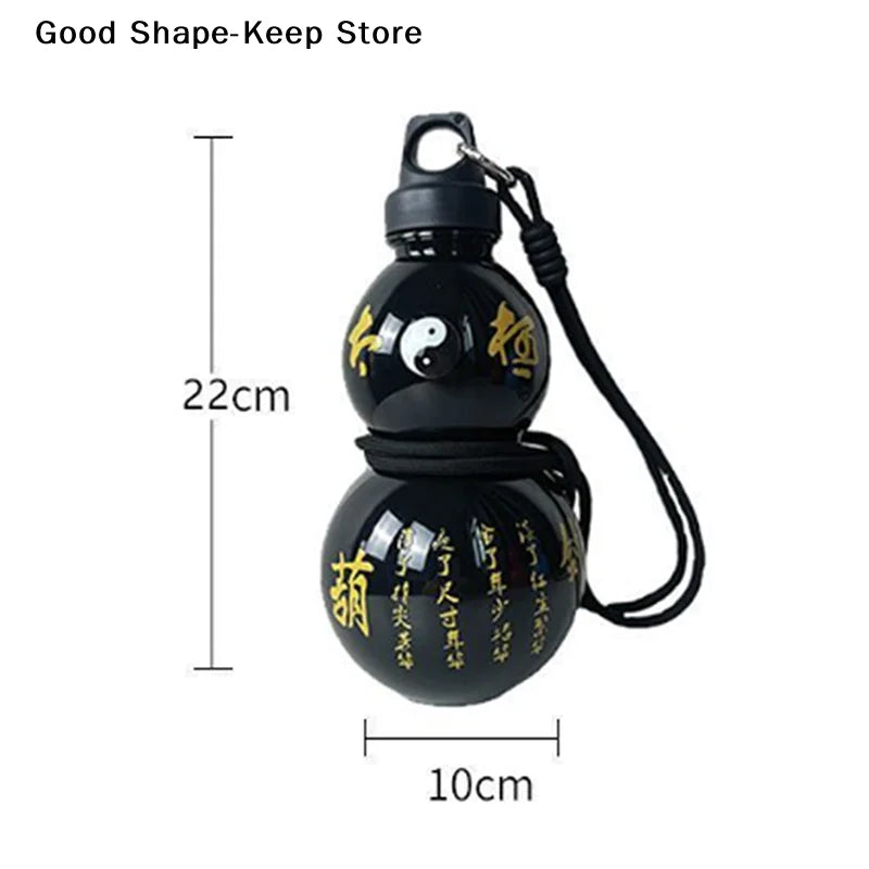dailyLarge Capacity Outdoor Water Bottle 1000ML Gourd Shape Lightweight Portable Cup for Camping Travel and Daily Hydration
