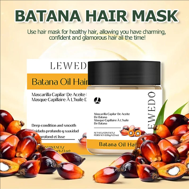Batana Hair Mask Batana Conditioner Oil 100% Natural Hair Care Oil Prevent Hair Loss Nourishes Dry Hair Ends Improves Smoothness