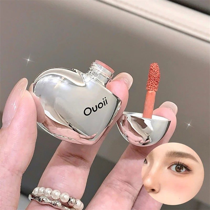 Lavender Matte Liquid Blush Velvet Heart Strawberry Peach Face Pigment Lasting Beauty Natural Cheek Tint Cream Blush Makeup