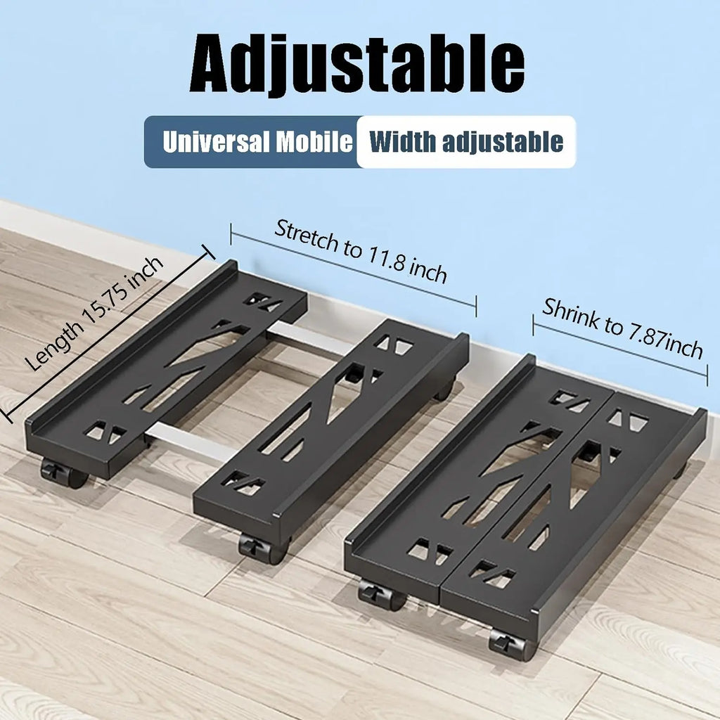 Adjustable Mobile CPU Stand Heavy-Duty PC Tower Stand With 4 Caster Wheels Ventilated Under Desk CPU Holder PC Floor Cart