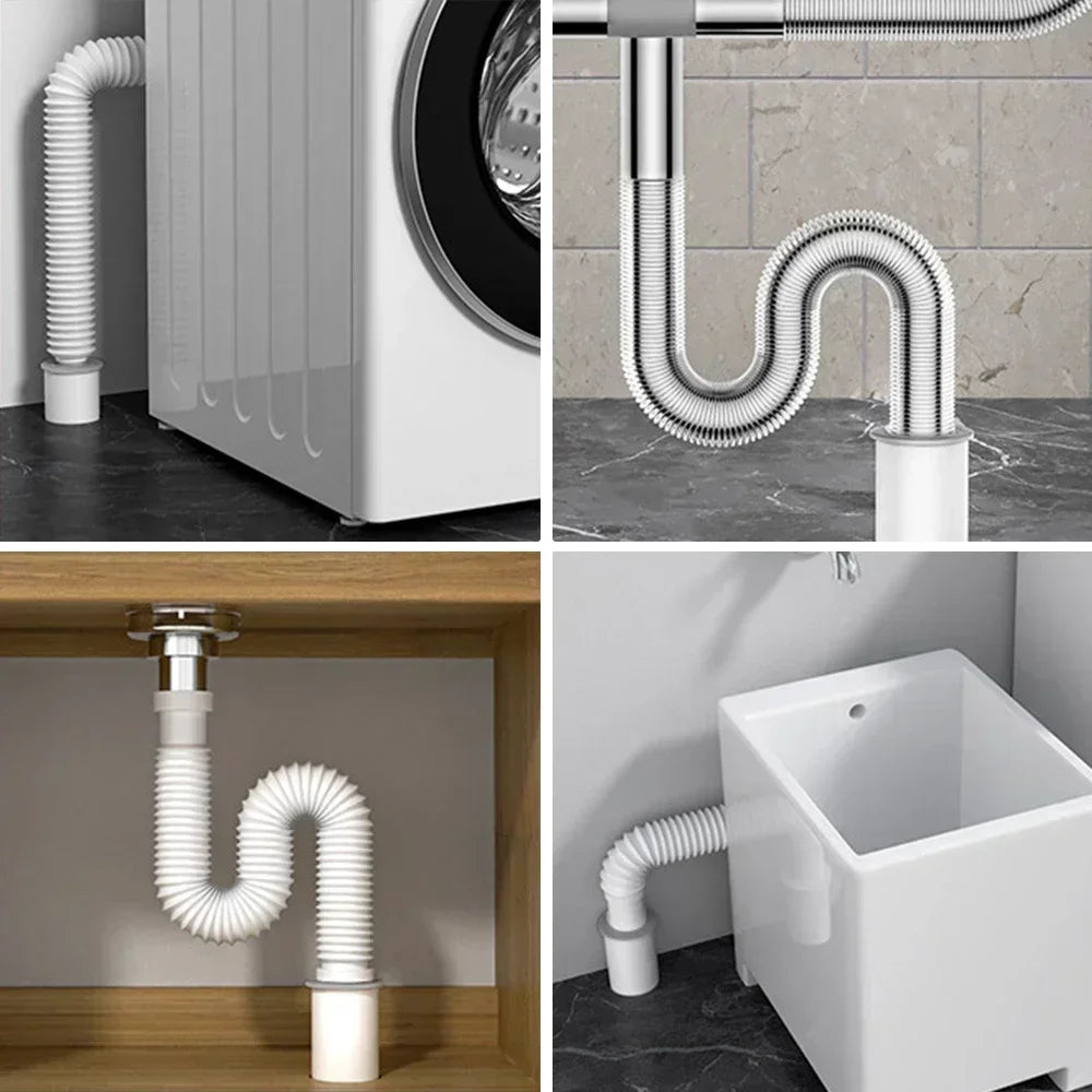 Sewer Trap Silicone Drain Pipe Seal Plug Kitchen Sink Sewer Plug Bathroom Accessories Siphon Tube Bathtub Home Drains Drainer