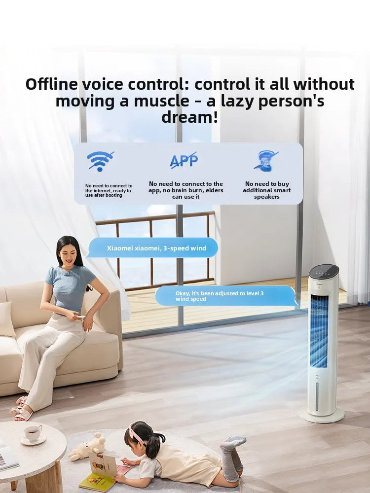 220V Midea Cooling Fan Portable Air Conditioner New Water Cooling System for Home Bedroom Office LYH